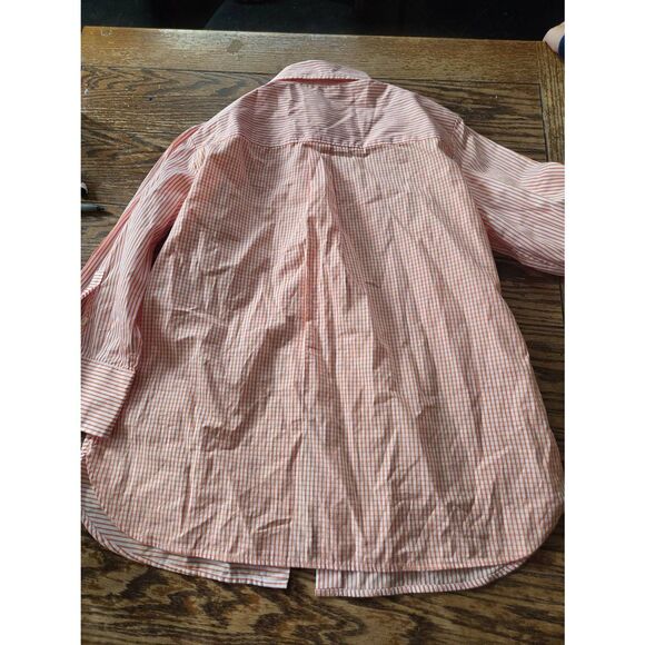 Hinson Wu Margot Shirt in orange&white striped sz Small - Picture 5 of 5